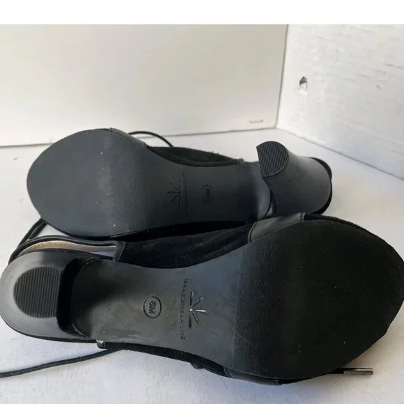 Isaac Mizrahi Live Imtessa Black Lace Slingback Heels 6M - Picture 12 of 16